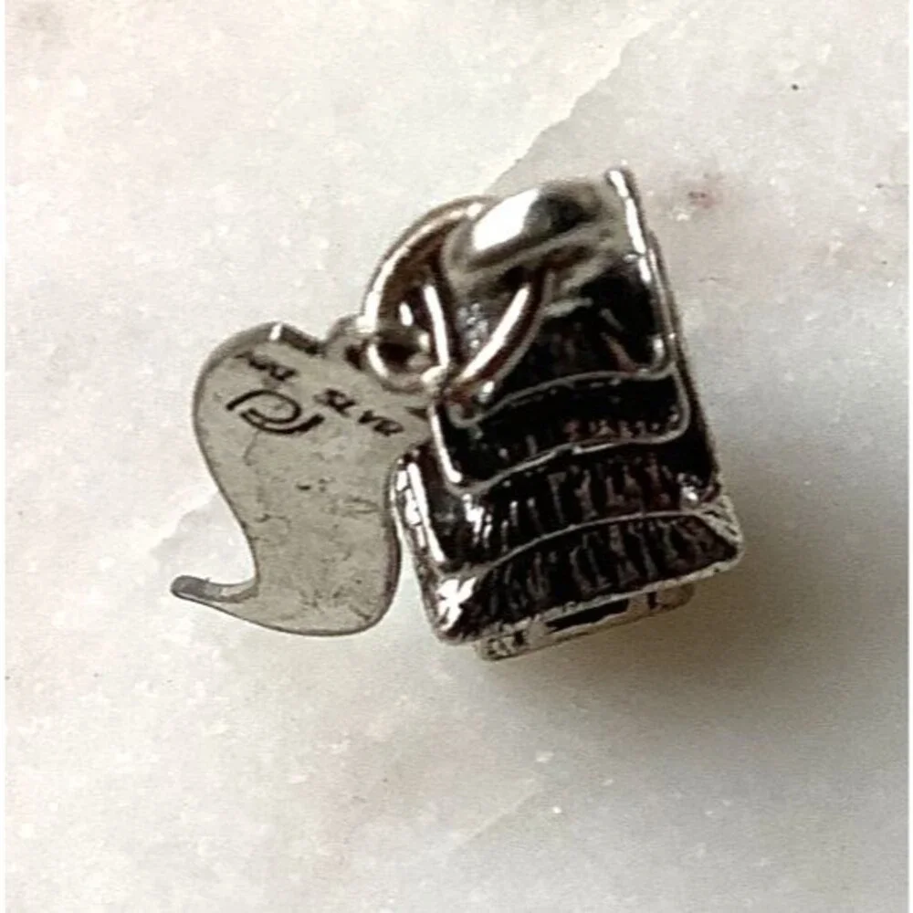 Vintage Chinatown Charm San Francisco Pagoda Nickel Silver Pendant Signed